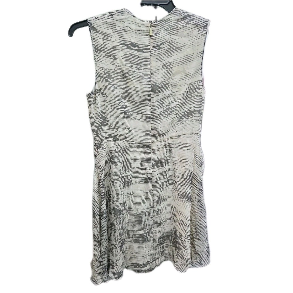 Jason Wu Resort 2015 Grey White Abstract Stripe Sleeveless Mini Dress Designer